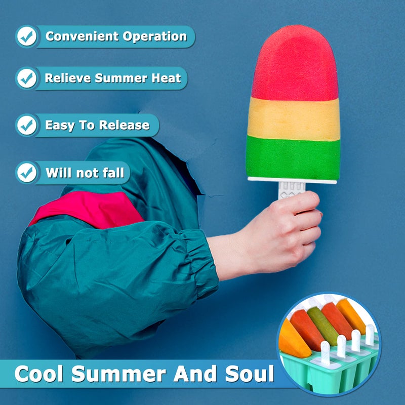 Choicy Silicone Popsicle Molds 12-cavity  DIY Ice Pop Mold for Kids Adult Teens  BPA Free Ice Cream Molds for Party Yogurt Juice Smoothies Sticks - Image 4